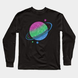 Polysexual Pride Planet Long Sleeve T-Shirt